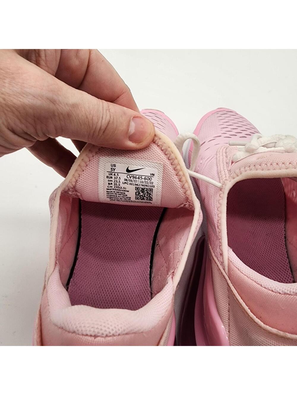 LKNW Nike Pink air max 270 GS foam 5 Youth - Picture 8 of 8